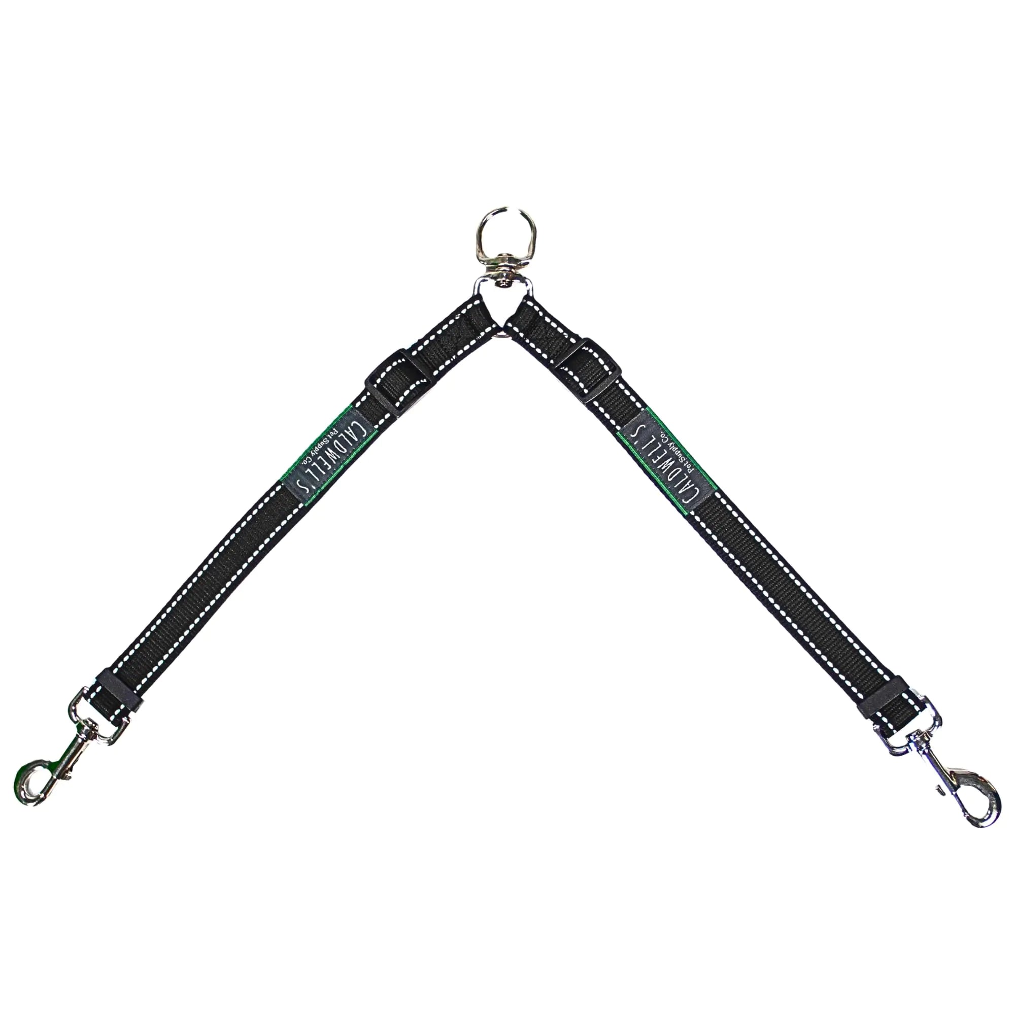 Leash Coupler - Two Dog Leash Splitter to Split Leash for Walking 2 Dogs - Tangle Free Double Dog Leash Connector - Adjustable Attachment for Small or Large Dogs